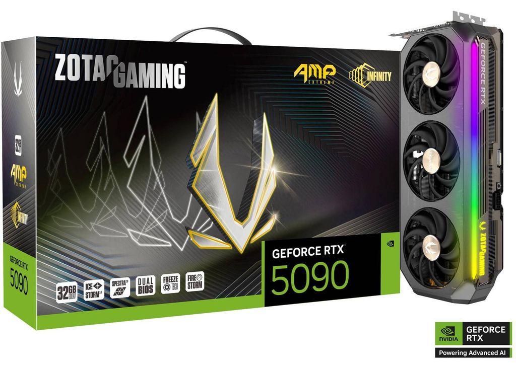ZOTAC GeForce RTX 5090 AMP Extreme INFINITY, Grafikkarte, Produktbild 