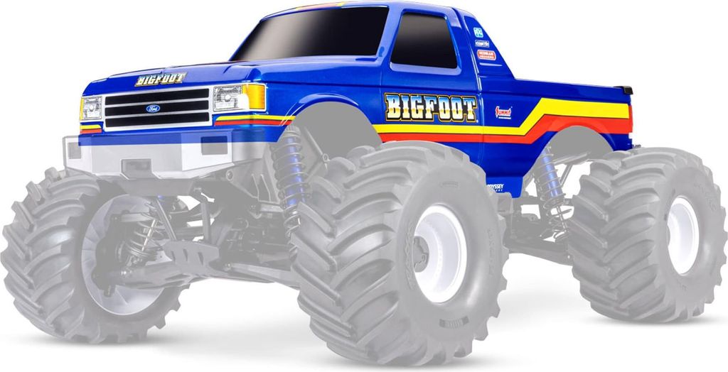 Karosserie X-Maxx-MT Ford F150 BIGFOOT mit Aufkleber