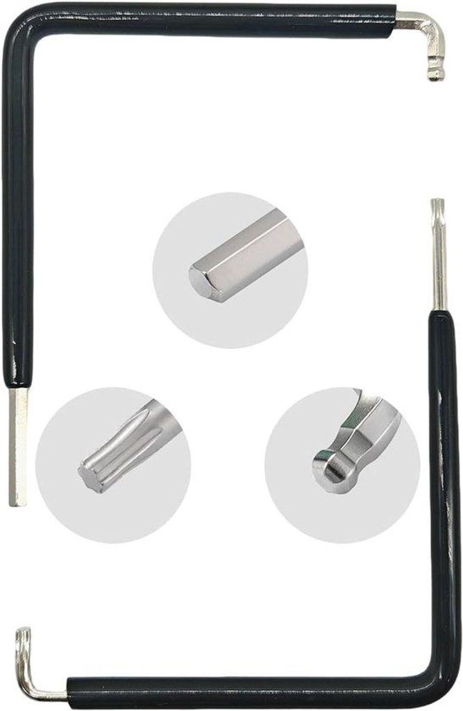 2er Set für das Anpassen von Fensterrahmen mit Torx 15 und 4 mm Hex-Balhoofd für flexible Anpassung