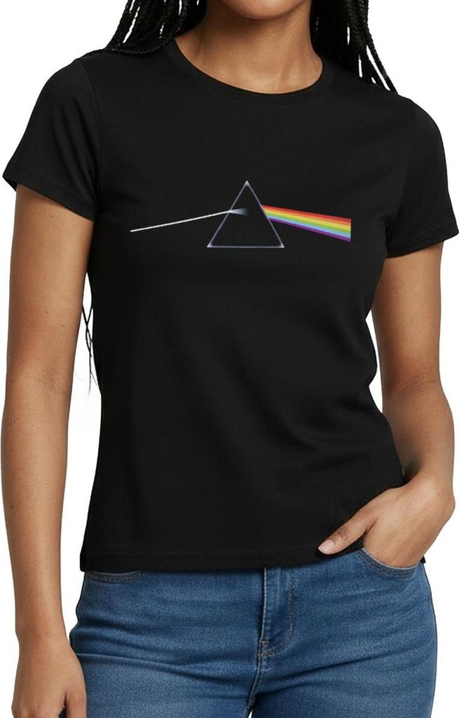 Spreadshirt Pink Floyd The Dark Side Of The Moon Frauen T-Shirt, M, Schwarz