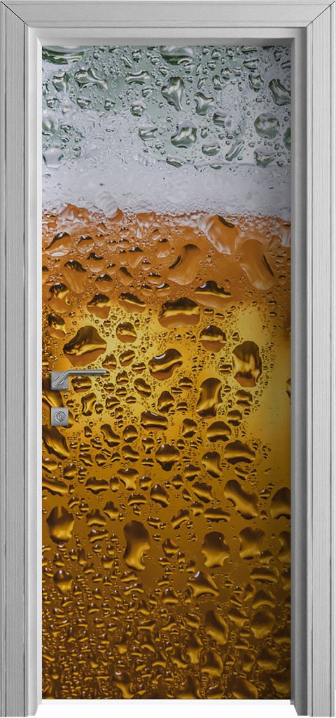 Tür Selbstklebende 80x210 cm Türfolie Türtapete Klebefolie - Glas Bier