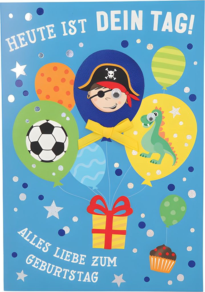 Klappkarte Besondere Anlässe Motiv 4 - Heute ist dein Tag! Alles Liebe