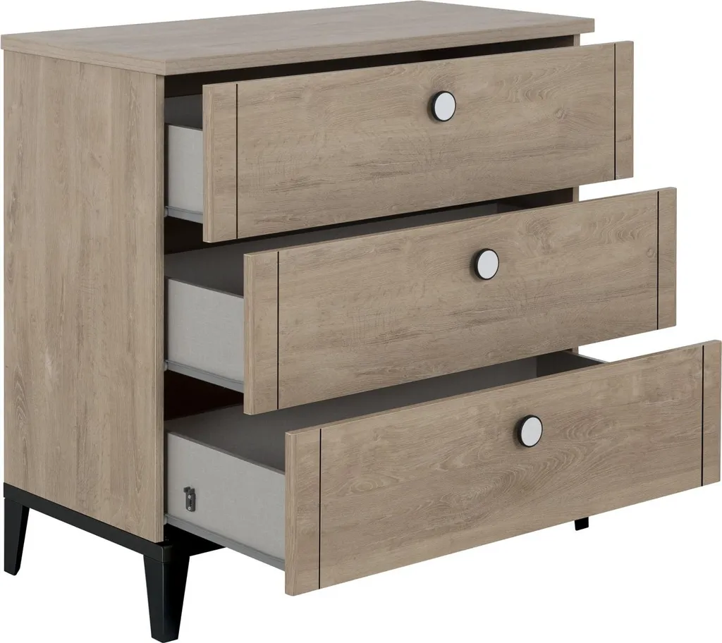 Commode Marcel en Chêne Blond 95x46x91 cm - Design Moderne et Robuste - 4