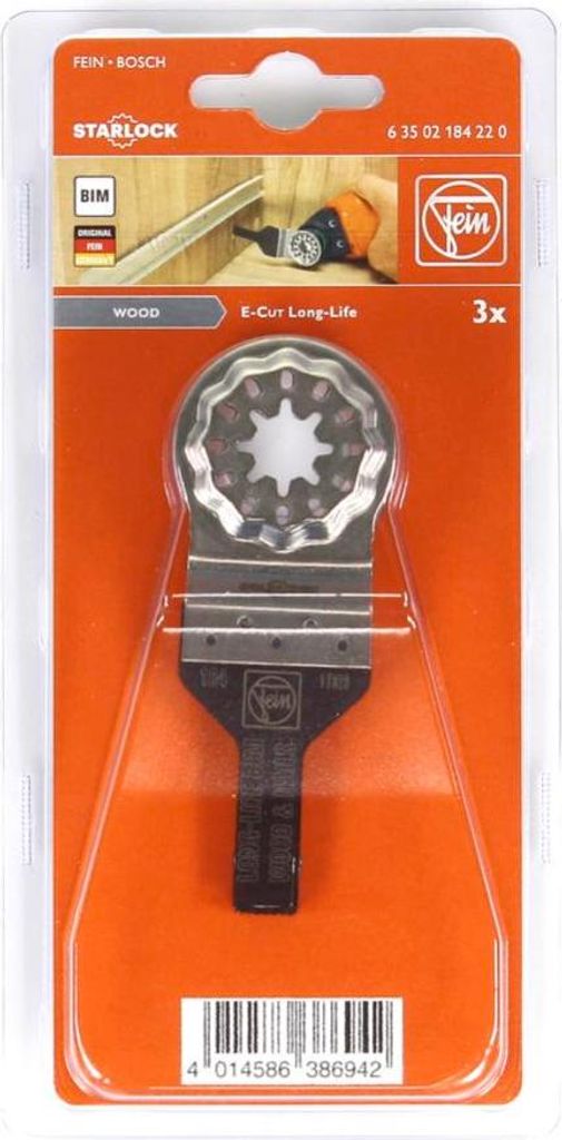 FEIN Long-Life E-Cut Starlock Sägeblatt 3 Stk. 30 x 10 mm ( 63502184220 ) BI-Metall