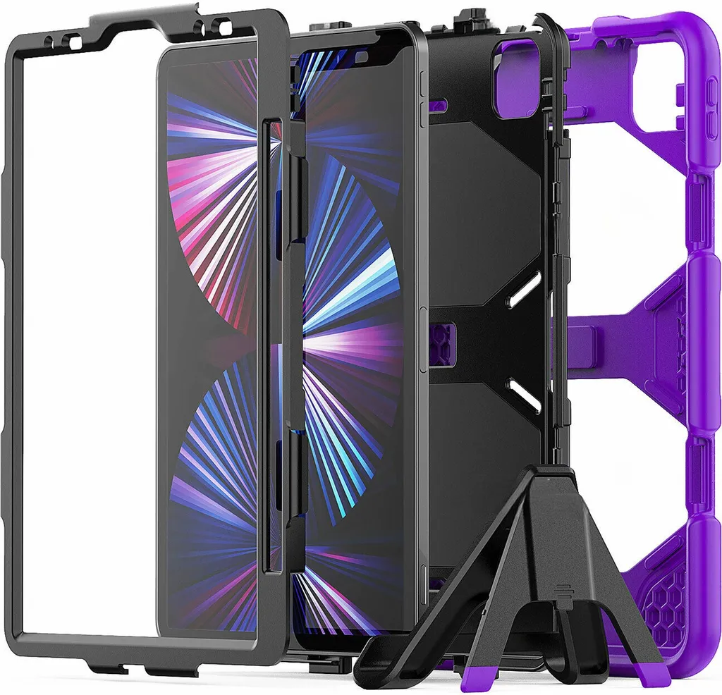 Custodia per iPad Pro 11" e Air4/5 con supporto per stilo viola - 3