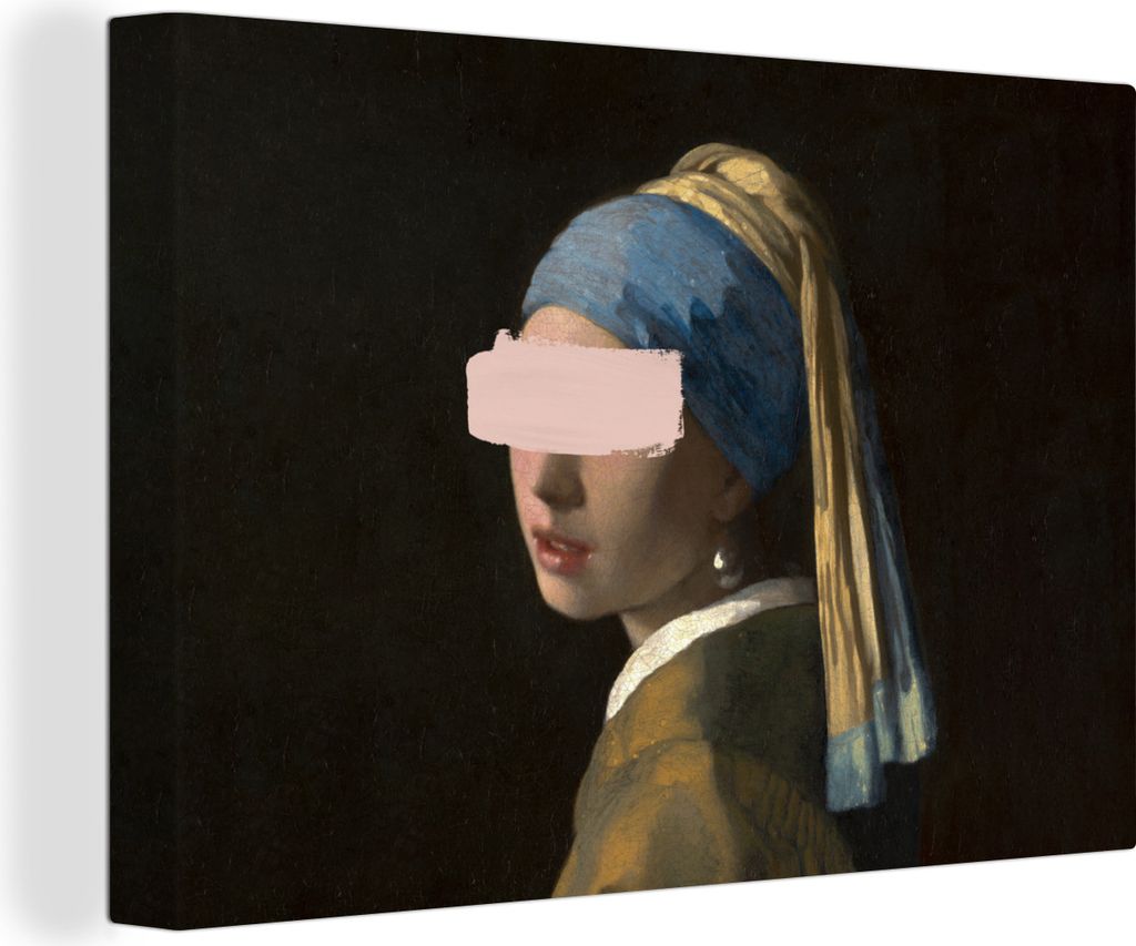 OneMillionCanvasses - Leinwandbilder - 150x100 cm, Mädchen mit Perlenohrring - Vermeer - Gemälde, Wandbilder Kunstdruck Wanddekoration - Foto a...