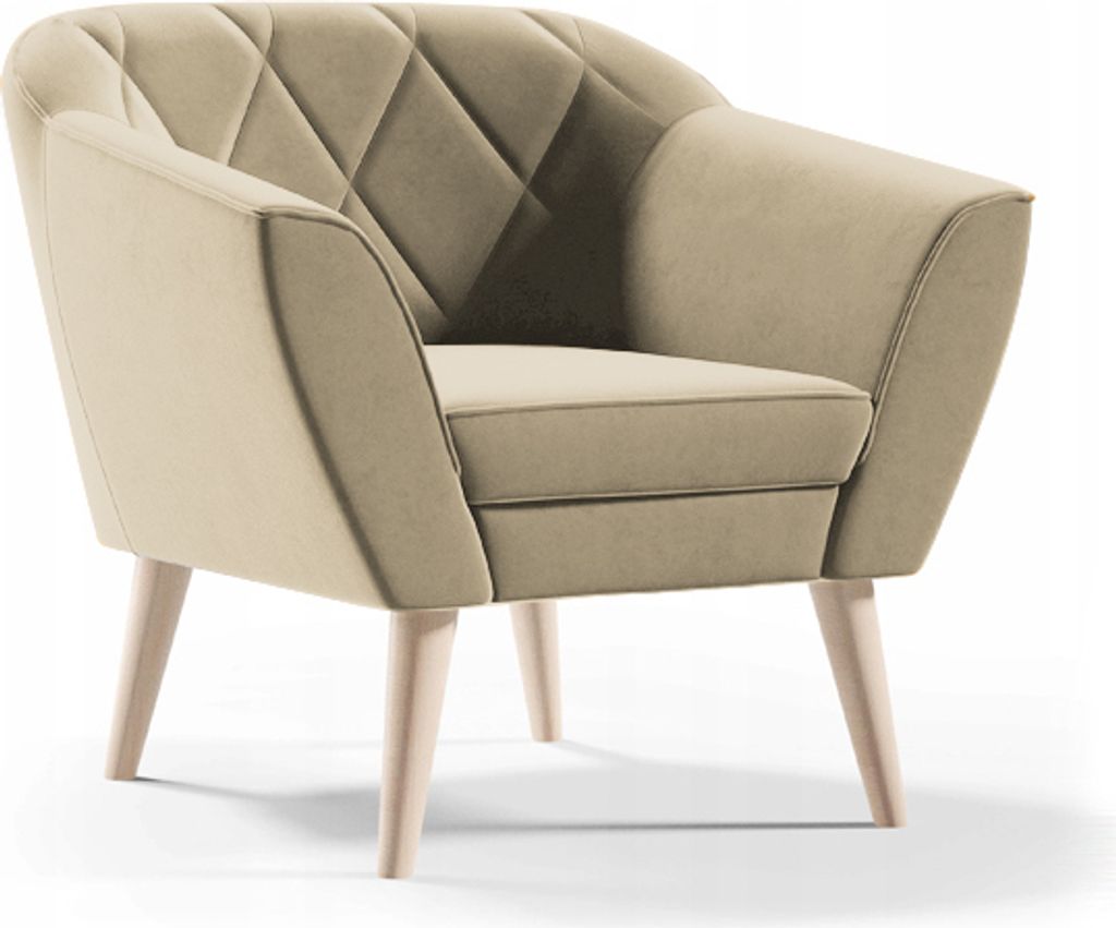 Fauteuil BETTSO, revêtement velours, style relax, pieds en Image du produit 