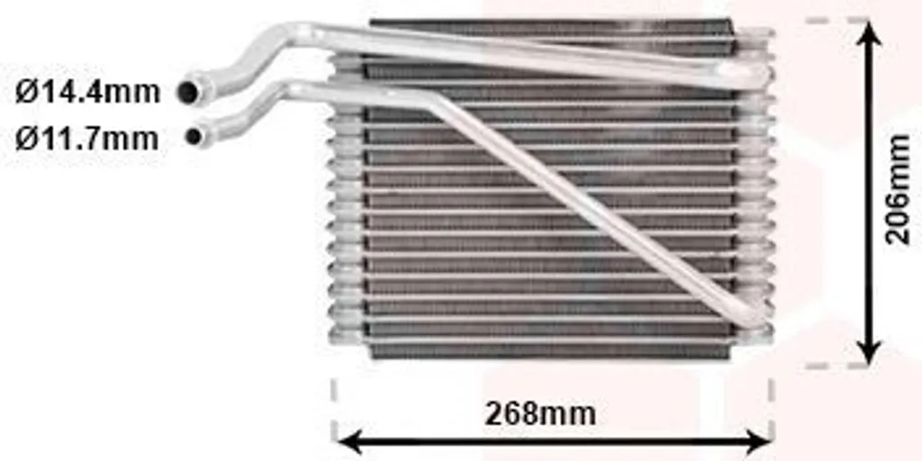 Évaporateur VAN WEZEL 1800V269 pour VW Sharan, Seat Alhambra et Ford