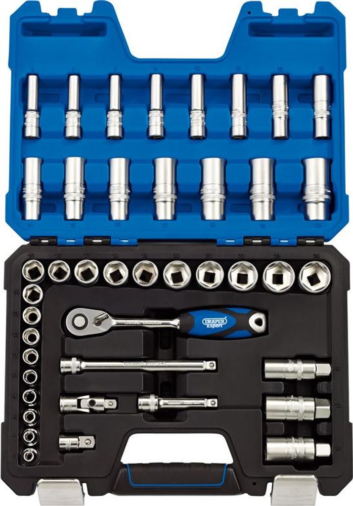 DRAPER Satz Stecknüsse & Ratsche 3/8 metrisch (42-teilig)