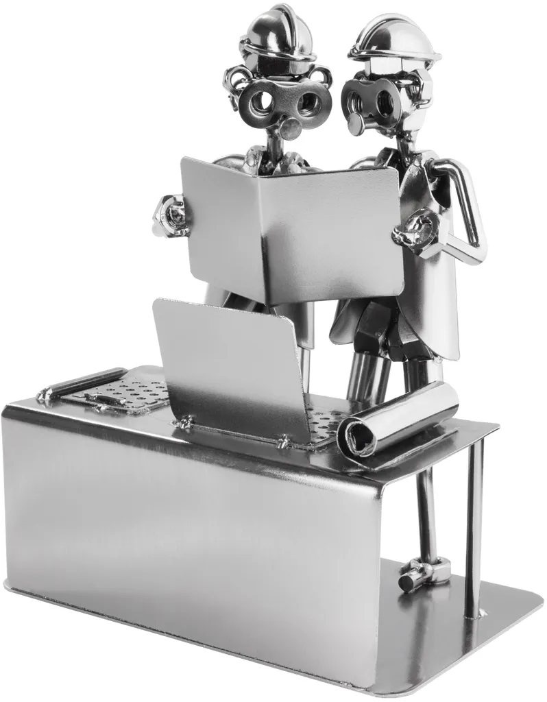 Figurine de Technicien en Fer Faite Main Objet Déco Métallique Unique - 3