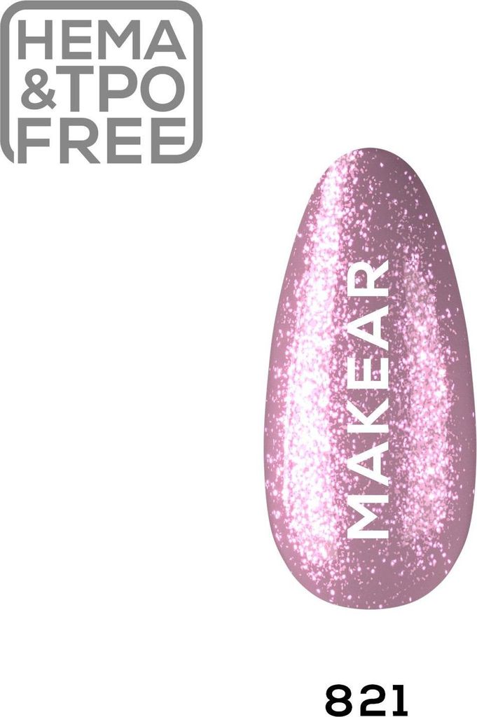 821 Glitter UV Nagellack 8 ml Makear