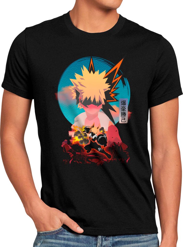 style3 Katsuki Attack Herren T-Shirt superhero japan acade mia manga