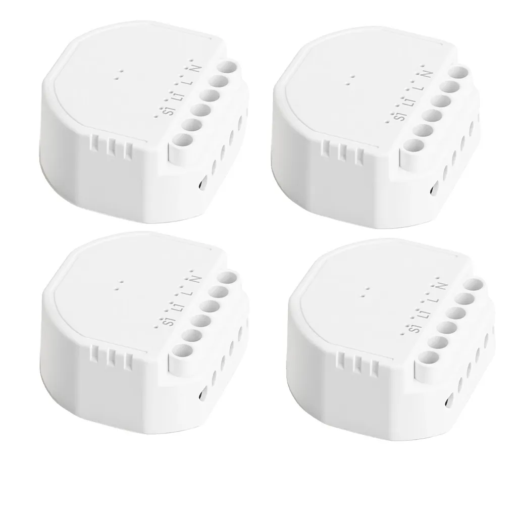 Module Interrupteur Connecté Wi-Fi HomeKit - Lot de 4 Unités Intelligent