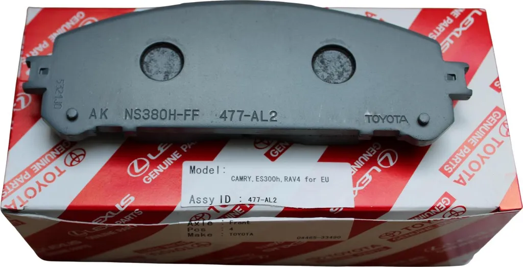 Sécurité de freinage : plaquettes Toyota 04465-33490 Camry RAV4 et bZ4X