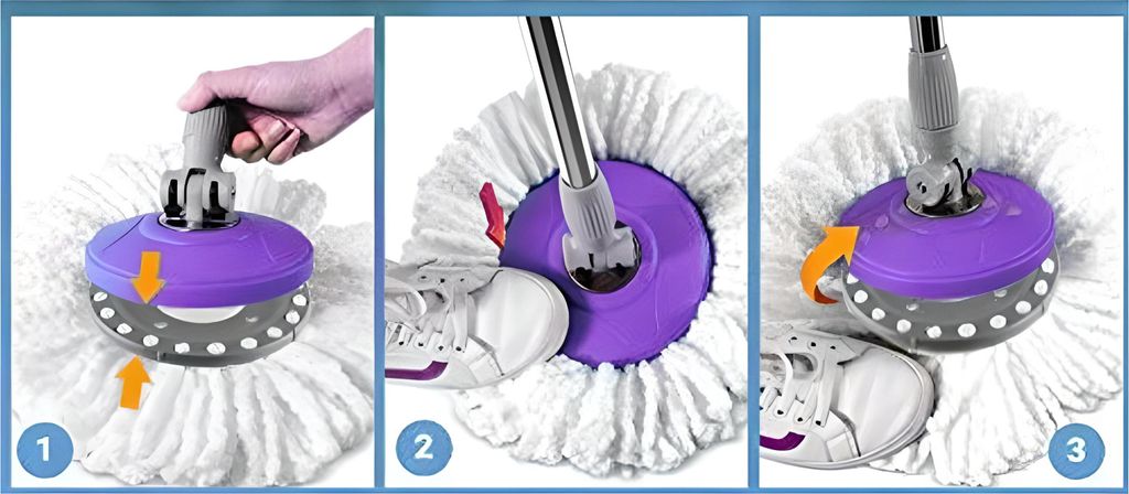 5 Stück Ersatzkopf Disc Mop Clean für Wischmopp Stück Produktbild 6