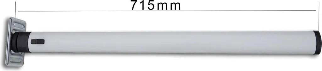 Pied rabattable pour aménagement de van et caravane alu gris 715 mm