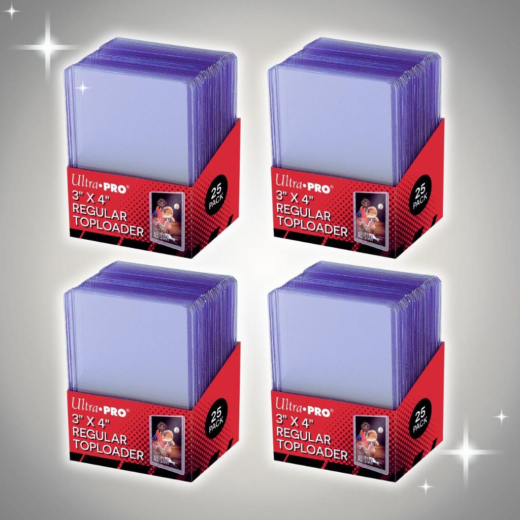 4x Ultra PRO Clear Regular Toploader, formaat 3" x 4" | Productafbeelding 