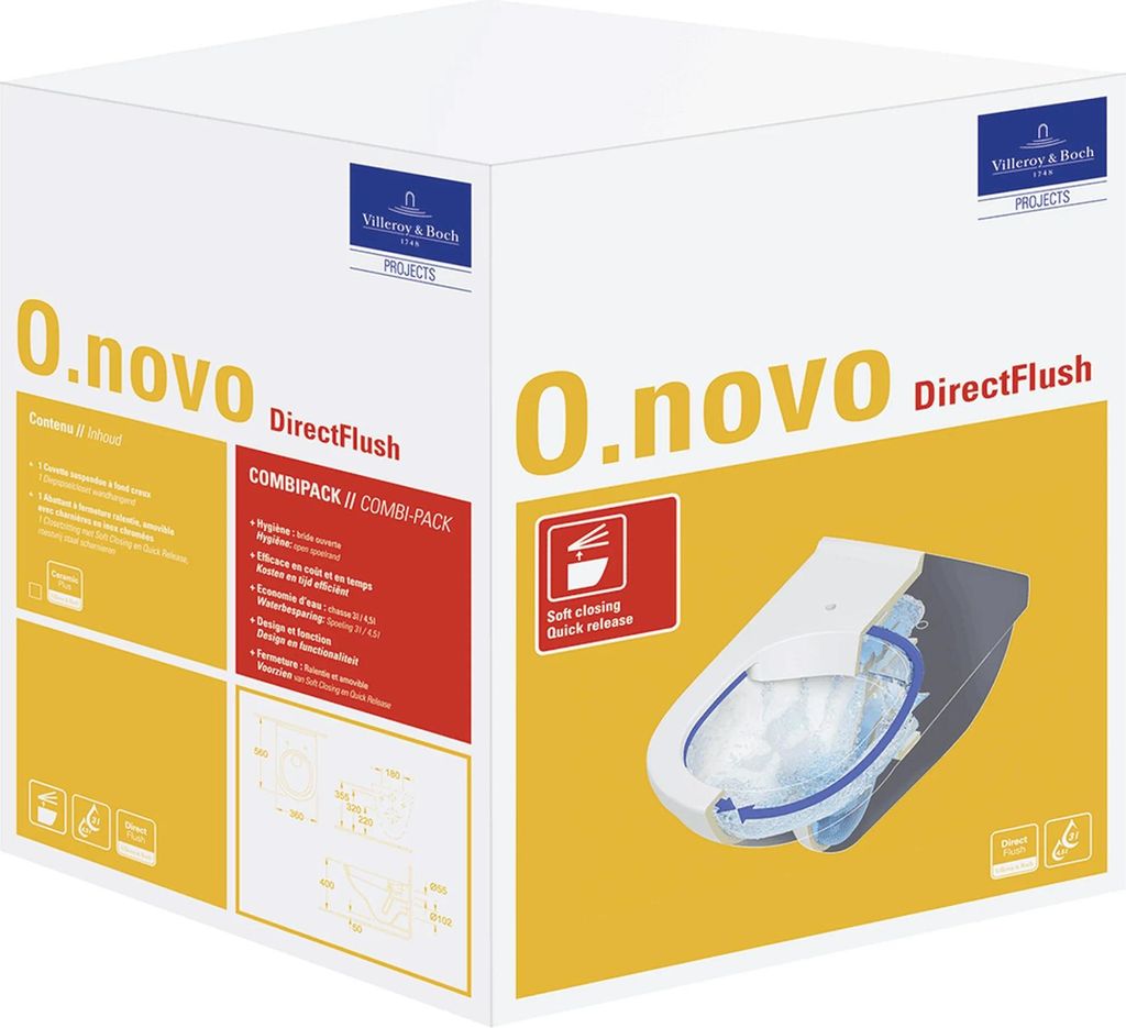 Villeroy & Boch O.novo WC-Combi-Pack DirectFlush WC s Obrázek produktu 