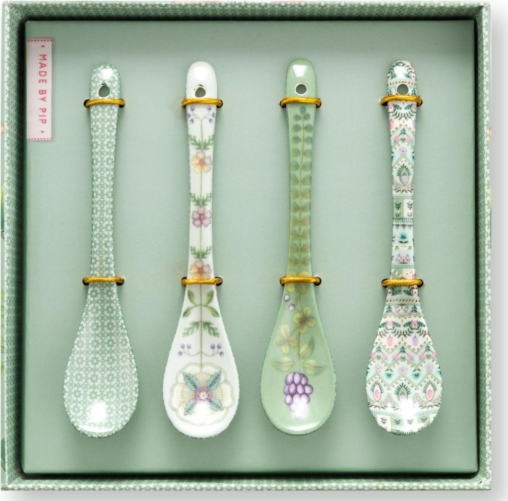 PIP STUDIO Lily&Lotus Light Green Teelöffel 13cm Set4