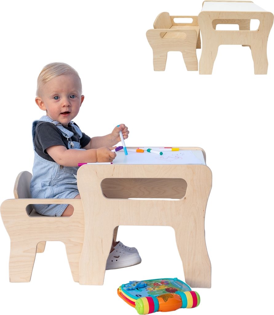 Stylisch Kinderzimmer Möbel: Kindertisch mit Stühle - Schreibtisch Sitzgruppe Tisch Stuhl Set Kinder - Kinderstuhl.