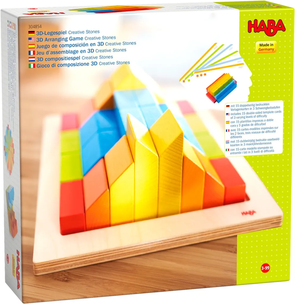 Jeu de construction en bois 3D Creative Stones Haba pour enfant de 2 ans - 2