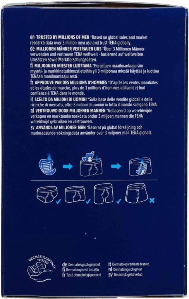 Tena Men Active Fit Level 0 Protective Shield - Pack de 112 Protections - 7