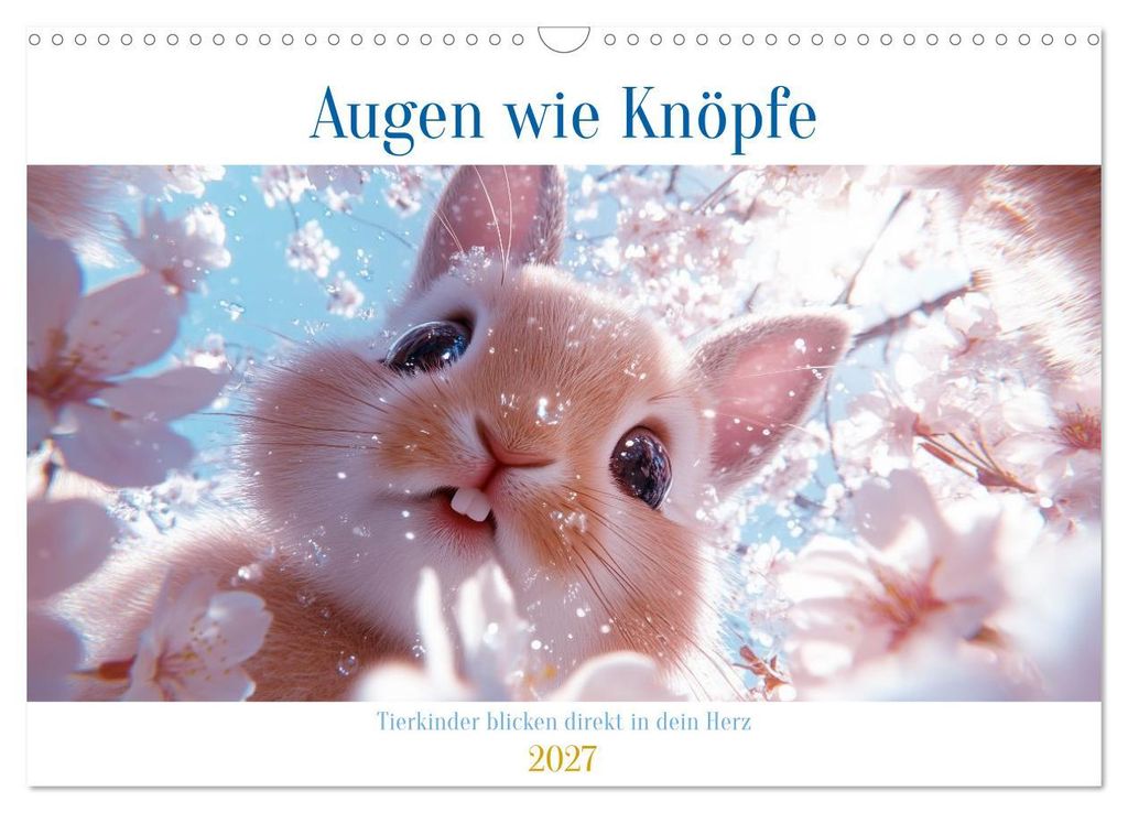 Augen wie Knöpfe (Wandkalender 2027 DIN A3 quer), CALVENDO Monatskalender