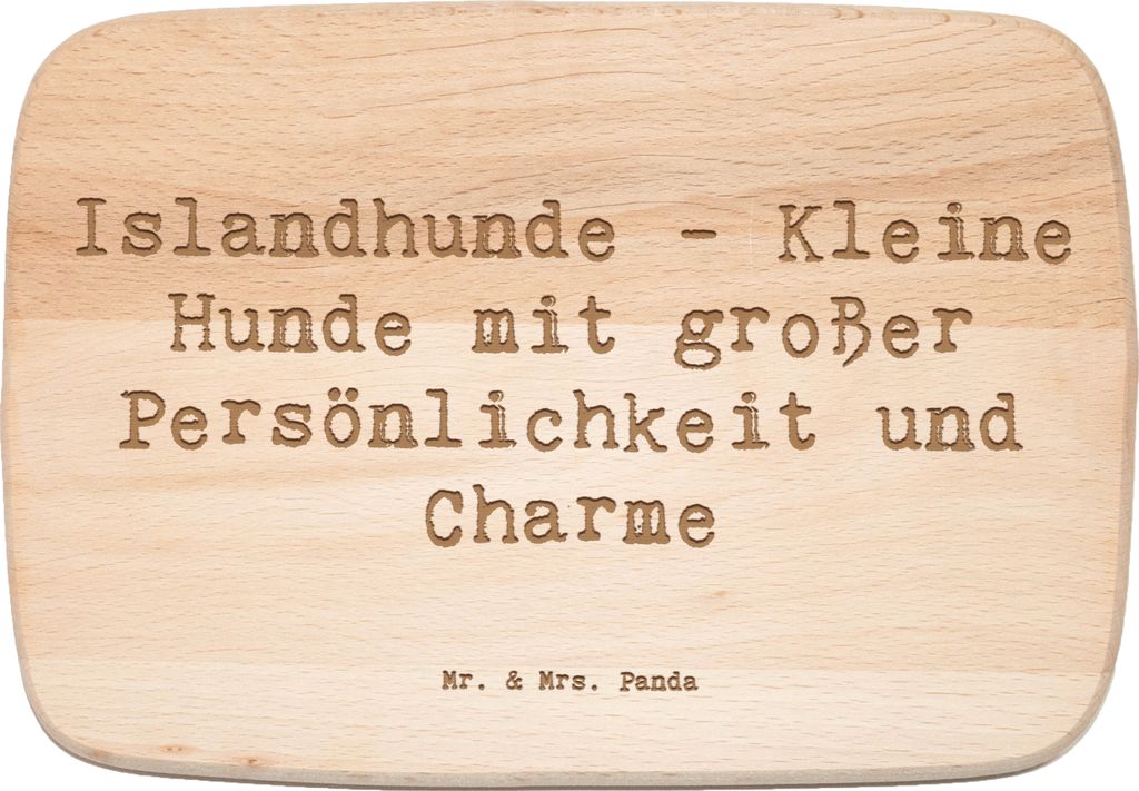 Mr. & Mrs. Panda Holzbrett Spruch Charme Islandhund - Transparent - Geschenk, charmante Hunde, Hund, Schafhunde, Hunderassen, treue Begleiter, Frü...