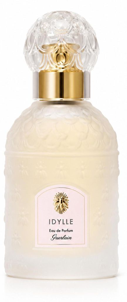Guerlain Idylle, Frauen, 50 ml, Nicht nachfüllbare Flasche, Maiglöckchen, Moschus, Pfingstrose, Rose, Jasmin, Rose, Patschuli, Weißer Moschus