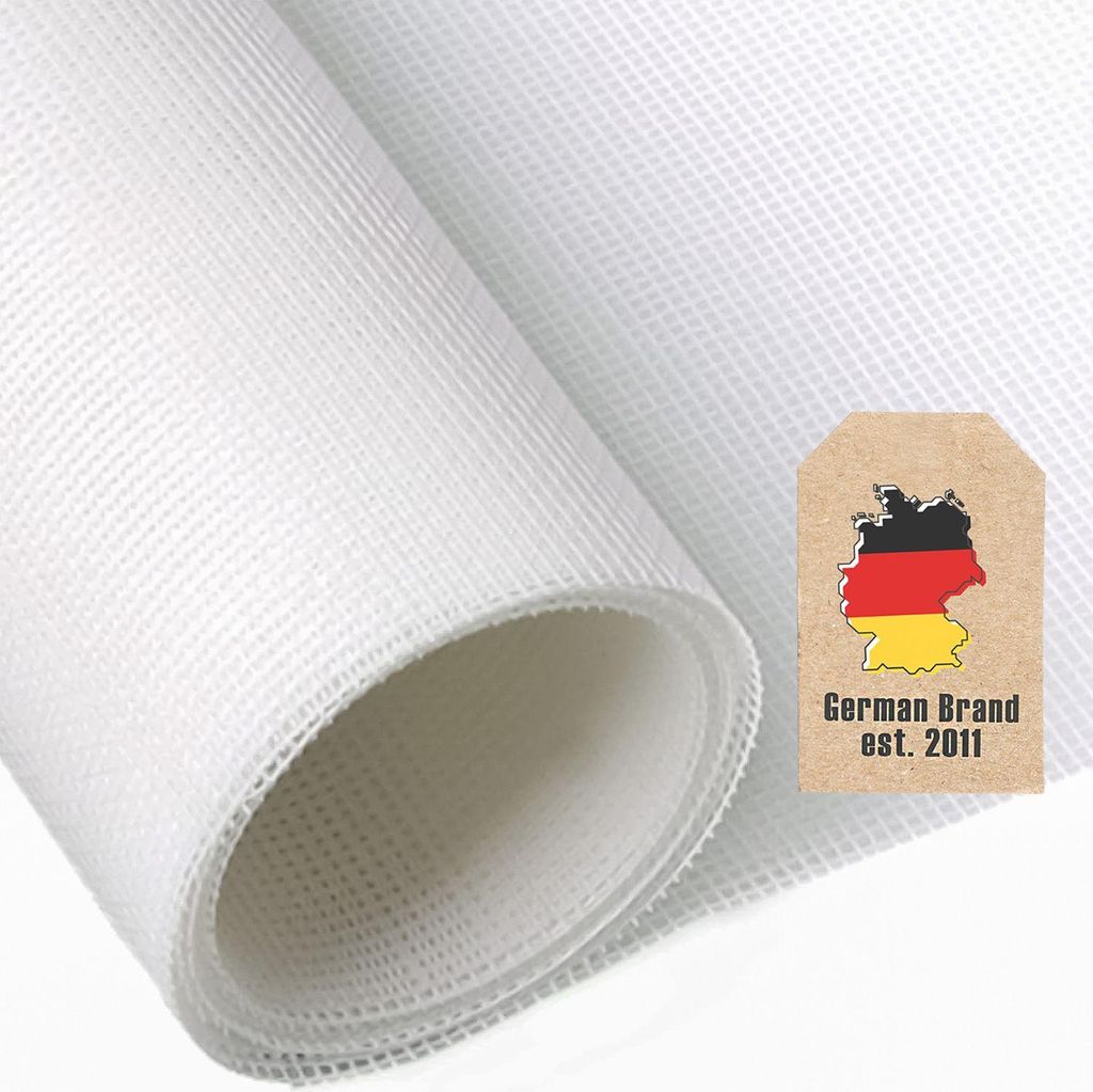 Intirilife Fliegennetz aus Fiberglas Weiß Meterware Breite 80cm Maschenweite 1,2mm - UV beständig Fliegengitter Insektenschutz Gitter Fenster Tür