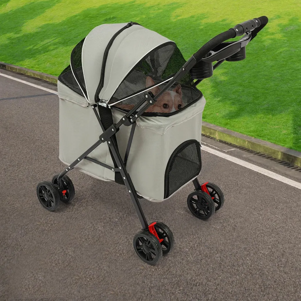 Poussette animaux pliable imperméable : la solution voyage serein