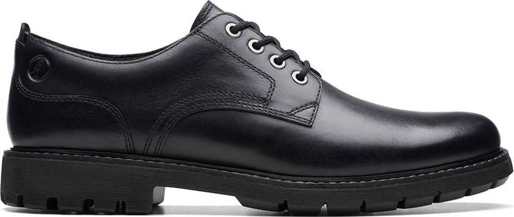 CLARKS Schnürschuhe Batcombe Tie Black Leather mit Produktbild 