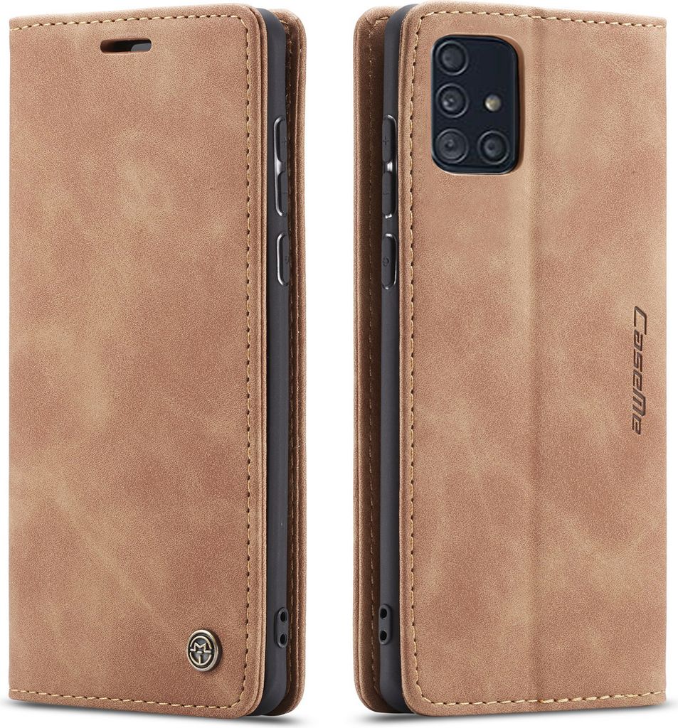 Galaxy A71 Hülle, LaimTop Retro Kunstledertasche TPU Innere, Kartenfächer, Magnetverschluss, Klapphülle mit Standfunktion Schutzhülle für Sams...
