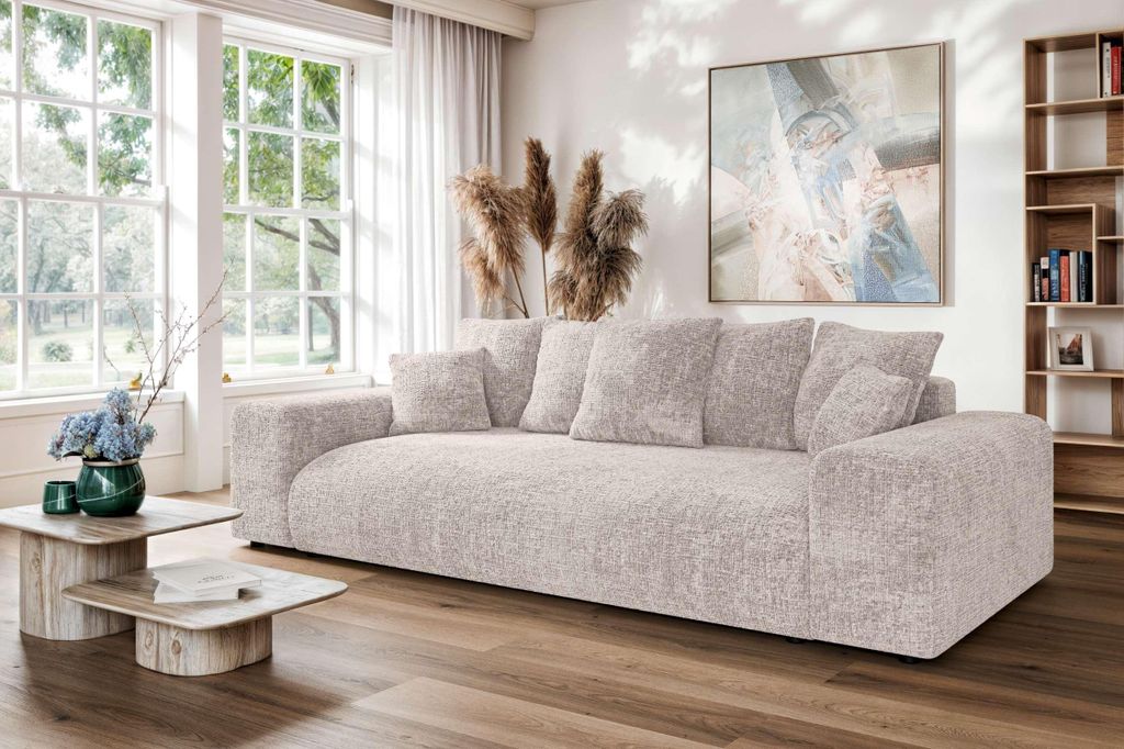 99rooms Emilia Bigsofa Chenille CREMONA Beige