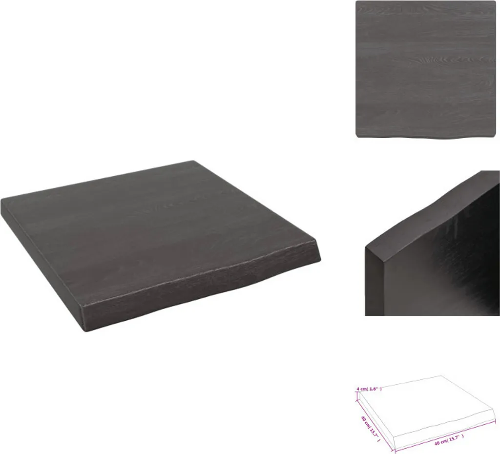 Mensola Parete 40x40 Rovere Massiccio Grigio - Arreda con Calore