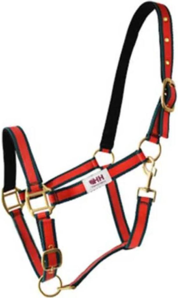 Hispano Hipica Double-ply Nylon Carabiner Halfter Rot Cob Rot Cob