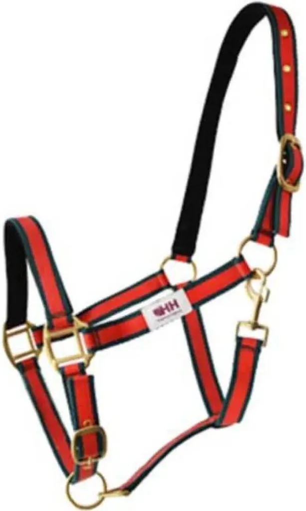 Hispano Hipica Halfter Nylon Doppio Strato Rosso Cob | Qualità Top