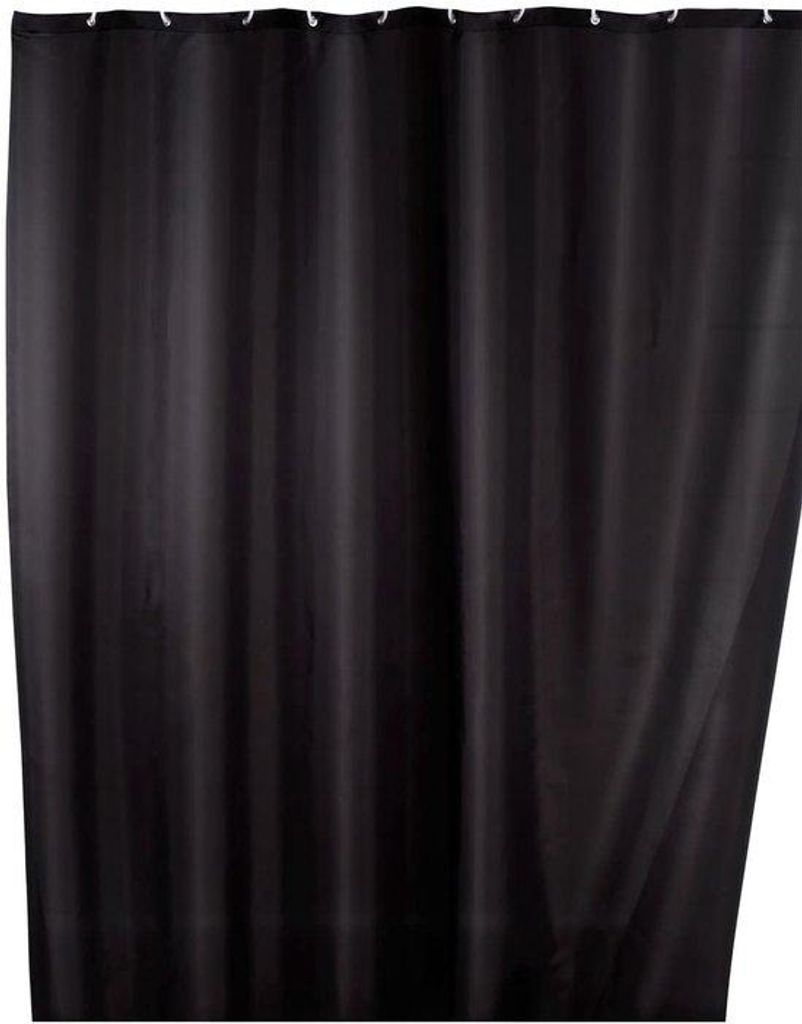 Unyqoos® Duschvorhang Schwarz 180×200 cm, Polyester – Produktbild 