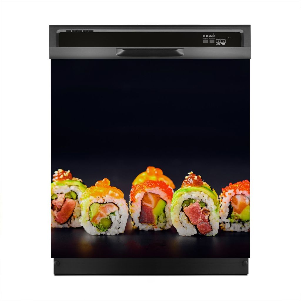 Aufkleber sticker 60x60 cm Dekorative folie Spülmaschine - japanisches Essen Sushi-Rollen