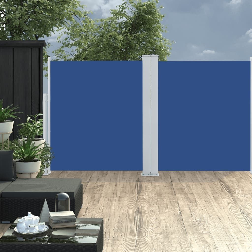Maison Exclusive - Ausziehbare Seitenmarkise Blau 160 x 600 cm