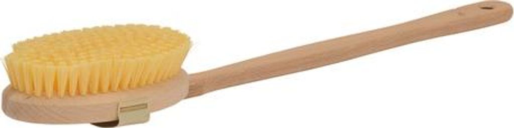 Badebürste mit abnehmbarem Griff - Holz Badebürste aus Plastikborsten, ergonomisch für Dusche und Badewanne, ideal für Massage von Nacken, Schu...