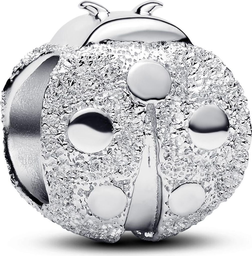 Pandora Mini-Charm Damen Strukturierter Marienkäfer Silber Produktbild 