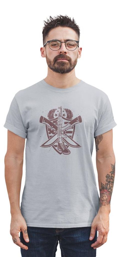 D&B Uni Polo ST00232 Army Grau-Größe L