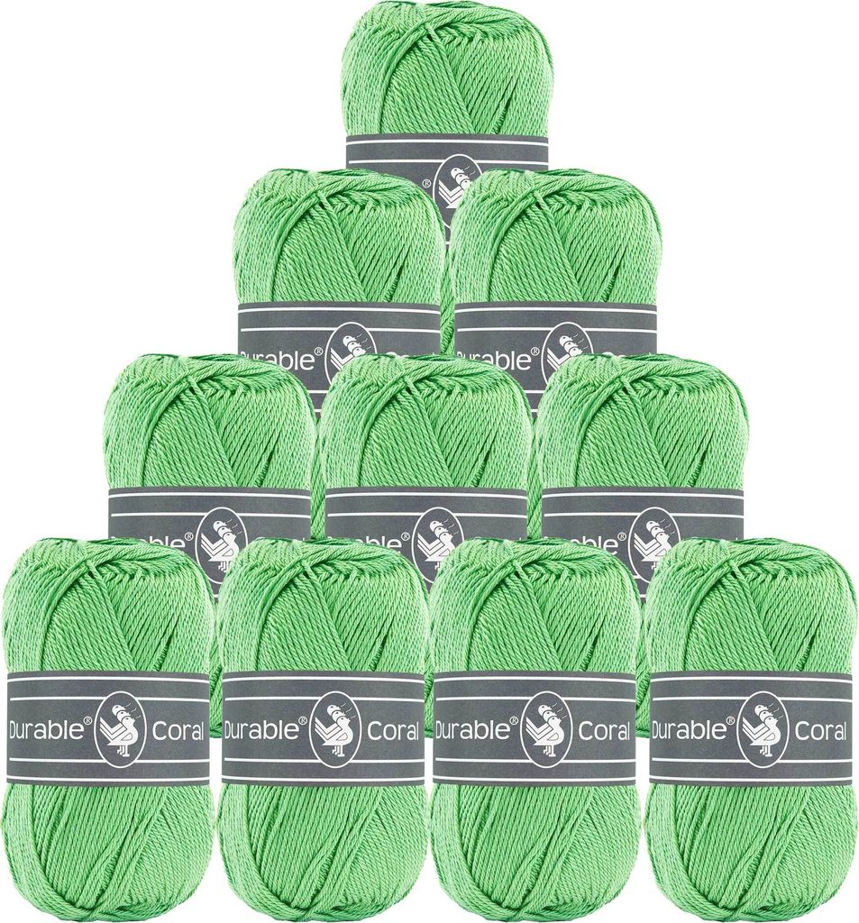 10x50g Strickgarn Häkelgarn Durable Coral 90 Farben Baumwollgarn Sommergarn