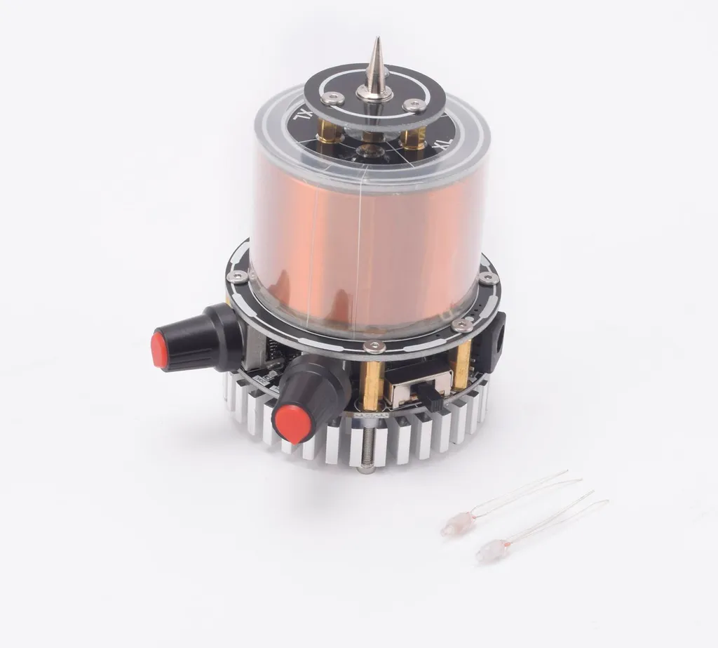 Bobine de Tesla BT avec Puissance et Fréquence Réglables Eclairs 10cm