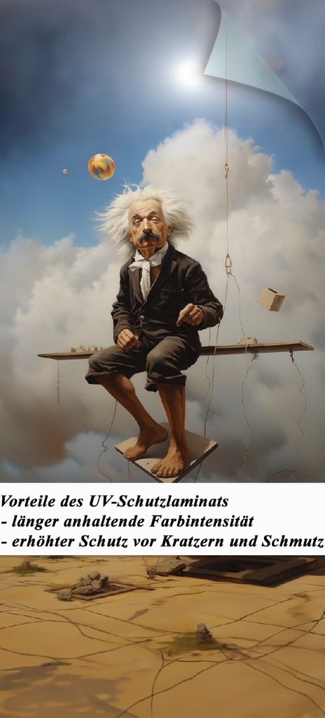 Wallario selbstklebende Türtapete 93 x 205 cm mit Schutzlaminat - Schwebende Gedanken