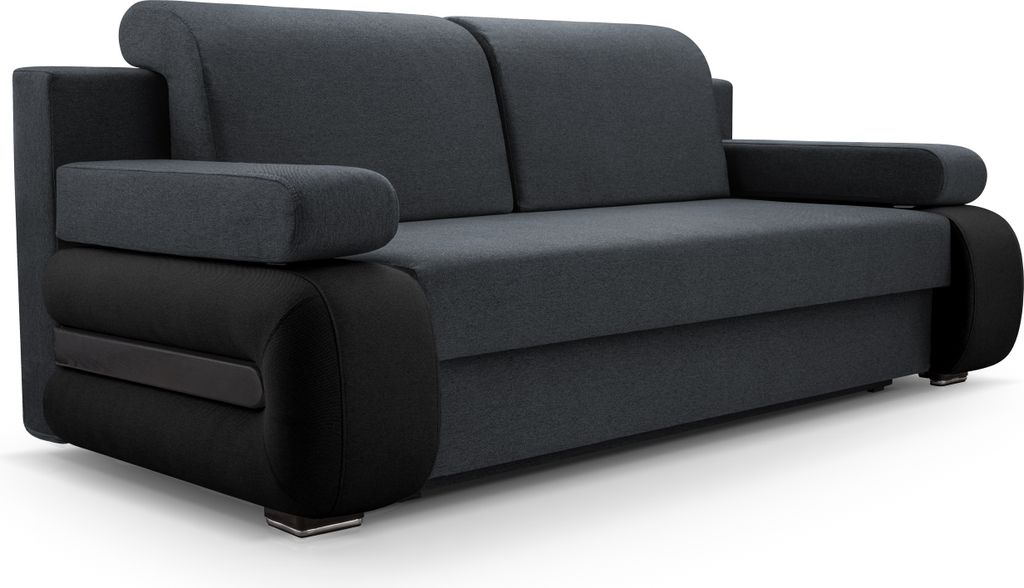 Sofa mit Schlaffunktion und Bettkasten, Couch für Wohnzimmer, Schlafsofa Federkern Sofagarnitur Polstersofa Wohnlandschaft mit Bettfunktion - 205 ...