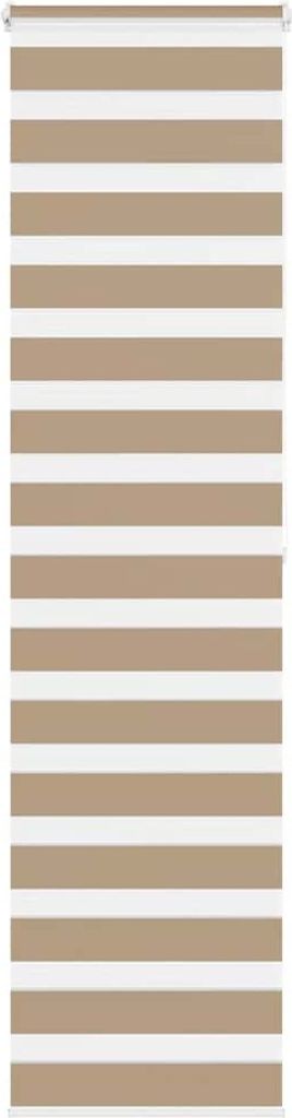 Doppelrollo Sandbraun 60x200 cm Stoffbreite 55,9 cm Polyester