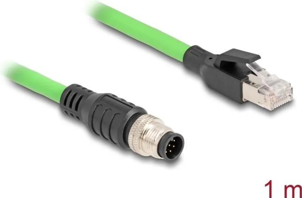 Delock 80421 Cavo M12 8 Pin Codice A a RJ45 1m PUR | Shop Online