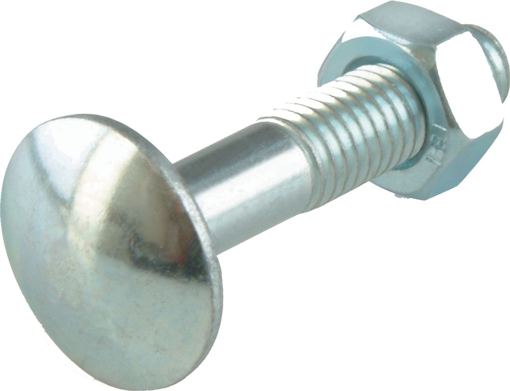 suki. Schlossschraube Flachrundkopf M6x40/20 mm Stahl verzinkt 50 Stück